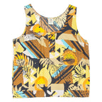 DI MARIO Womens Printed Vest Brown Sleeveless Crazy Pattern M
