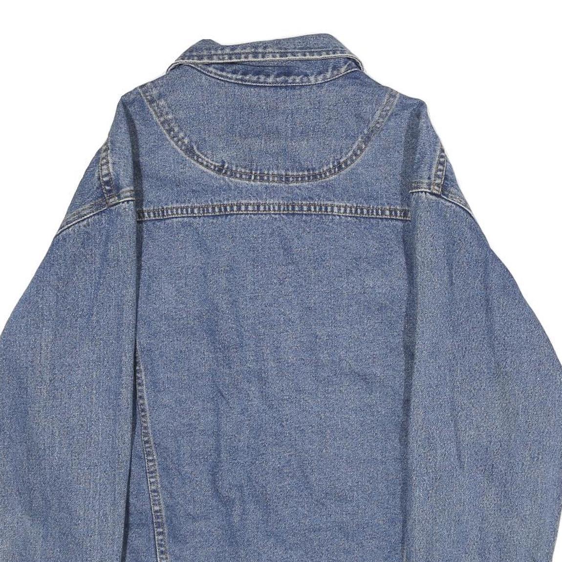 STONY RIVER Mens Blue Denim Cotton Button Jacket M Classic Casual