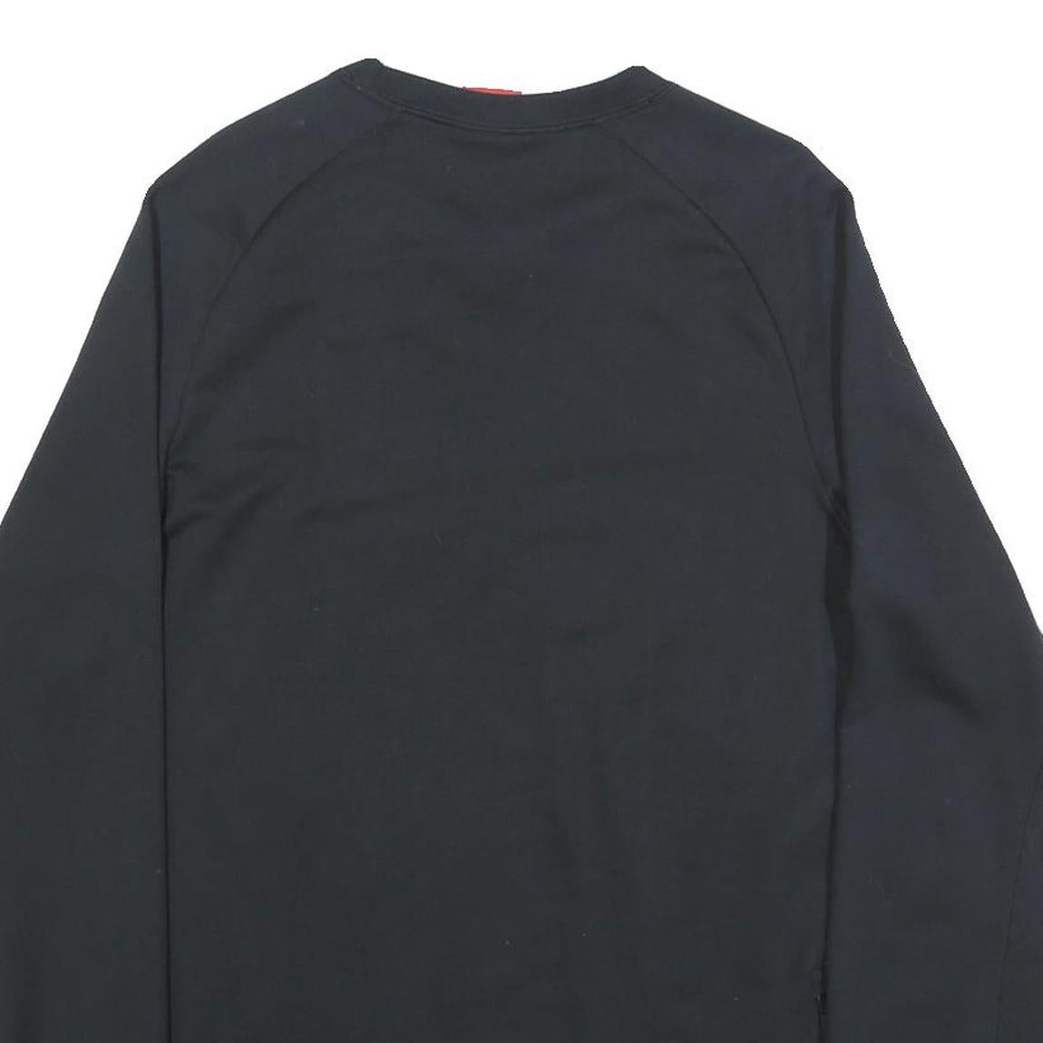 NIKE Womens Black Crew Neck L Cotton Sweatshirt Sports Casual Pullover