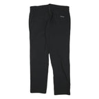 CALVIN KLEIN Womens Cotton Blend Black Slim Straight Trousers W32 L27 Zip