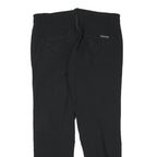 CALVIN KLEIN Womens Cotton Blend Black Slim Straight Trousers W32 L27 Zip