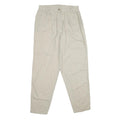 WOOLRICH Womens Cotton Beige Regular Straight Trousers W32 L31 Classic Zip