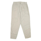 WOOLRICH Womens Cotton Beige Regular Straight Trousers W32 L31 Classic Zip