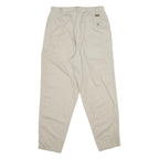 WOOLRICH Womens Cotton Beige Regular Straight Trousers W32 L31 Classic Zip