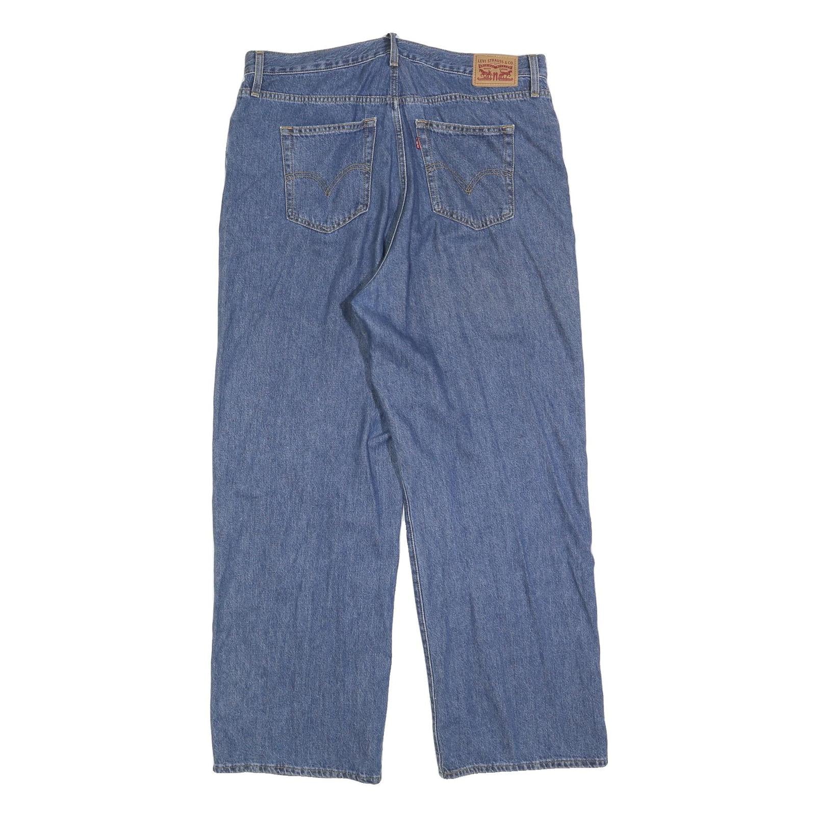 LEVI'S Womens Relaxed Blue Jeans Denim Medium W38 L31 Classic Cotton Blend Zip