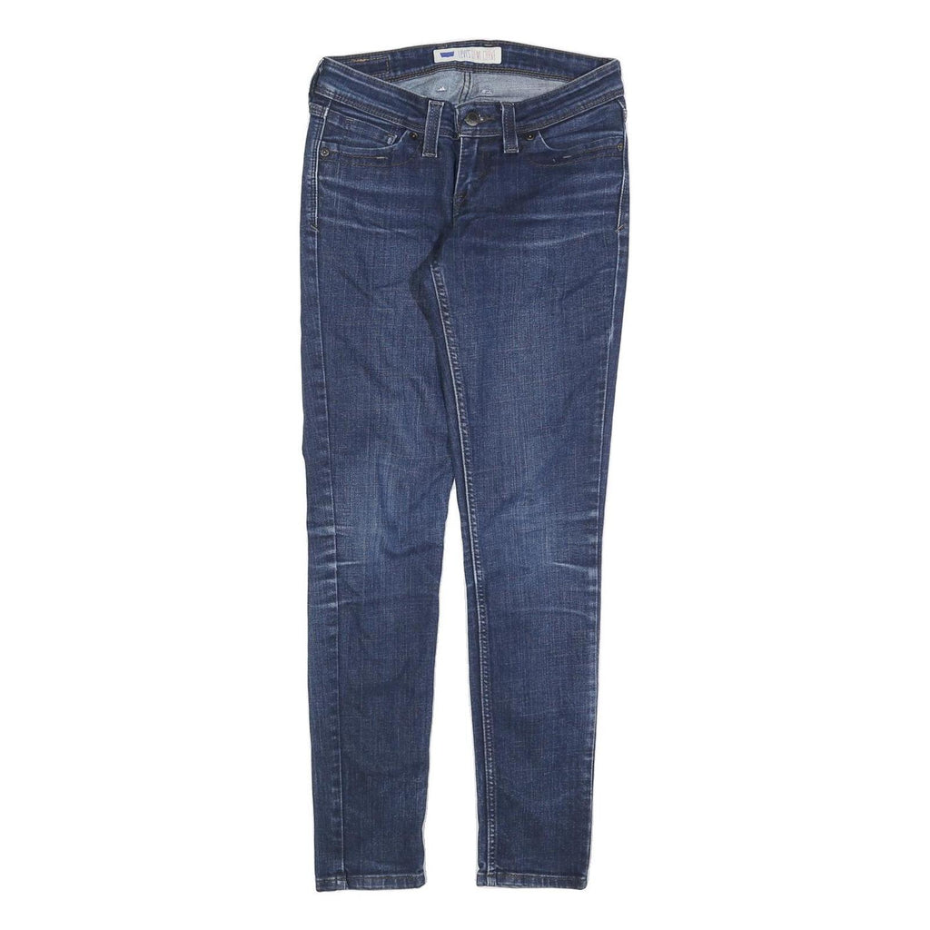 LEVI'S Womens Slim Blue Denim Jeans W28 L30 Stretch Zip Closure Casual