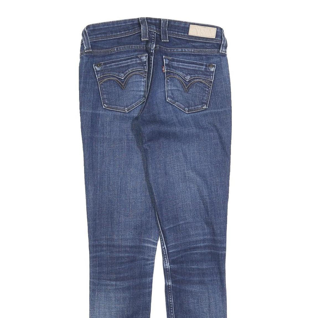 LEVI'S Womens Slim Blue Denim Jeans W28 L30 Stretch Zip Closure Casual