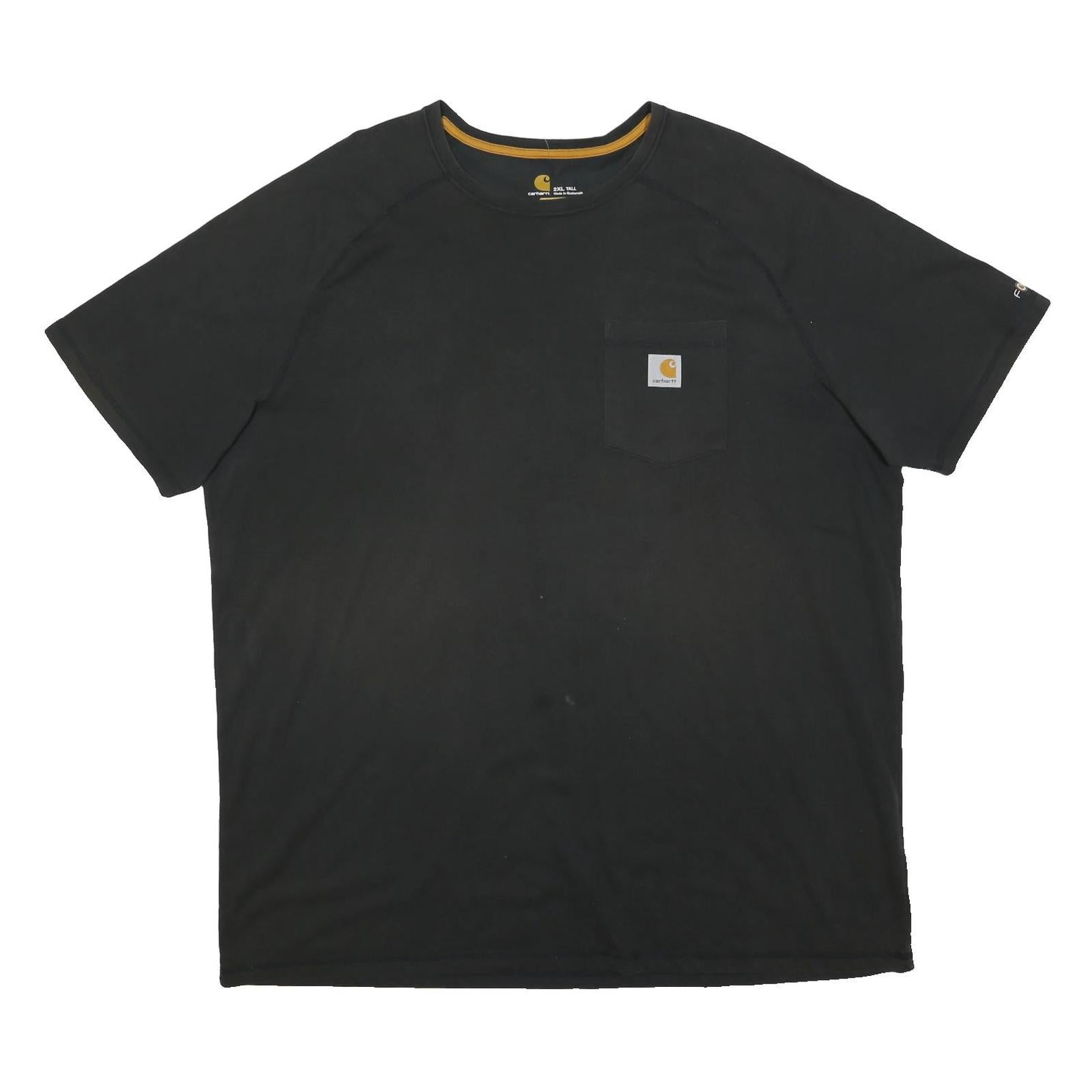 CARHARTT Mens Black Plain Cotton Blend Pullover Jumper 2XL Workwear Casual