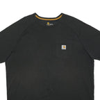 CARHARTT Mens Black Plain Cotton Blend Pullover Jumper 2XL Workwear Casual