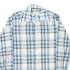 HOBBY DRESS Mens Blue & Grey Check Shirt M Lightweight Casual Cotton Blend