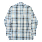 HOBBY DRESS Mens Blue & Grey Check Shirt M Lightweight Casual Cotton Blend
