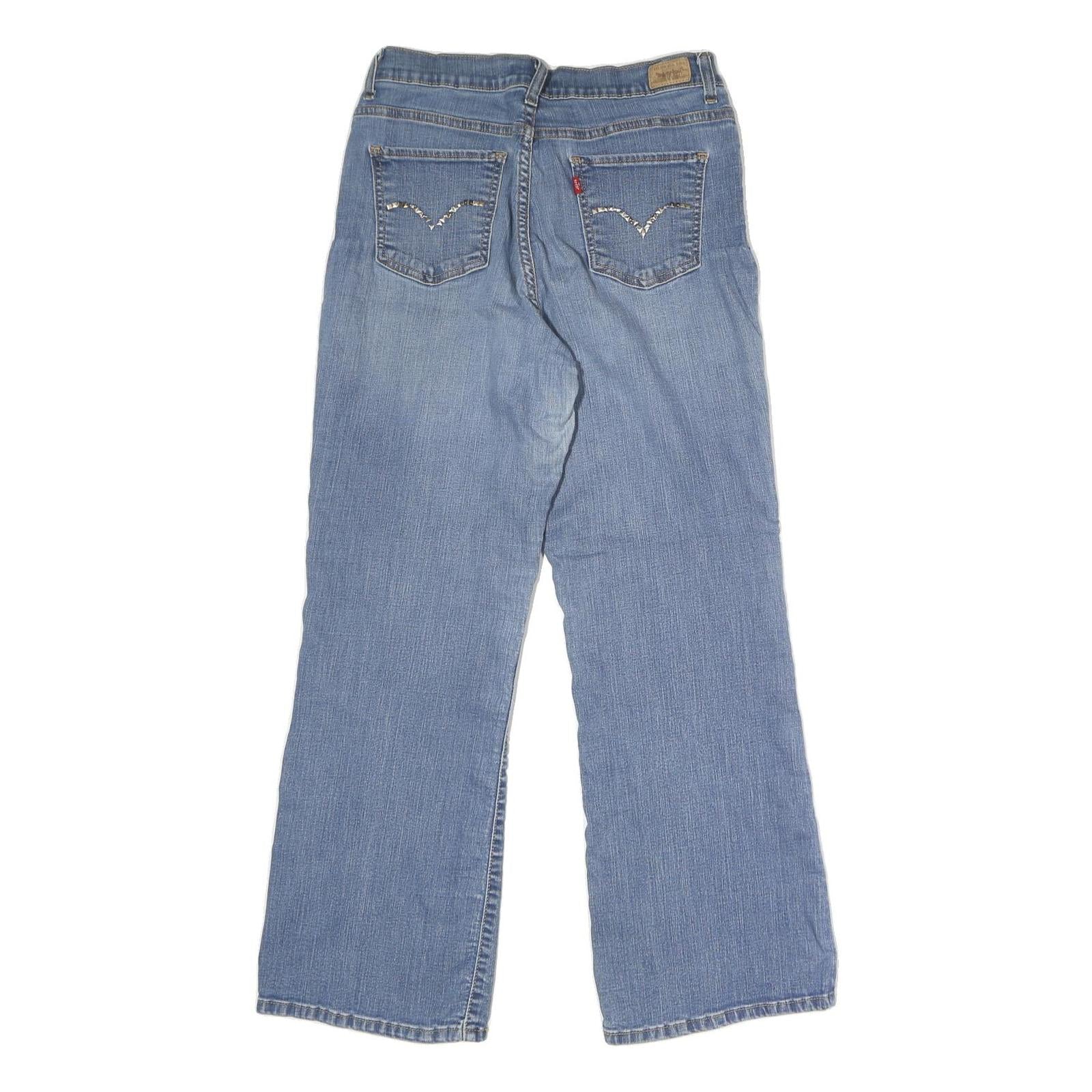 LEVI'S Womens Regular Blue Denim Medium Wash Jeans W28 L28 Classic Straight