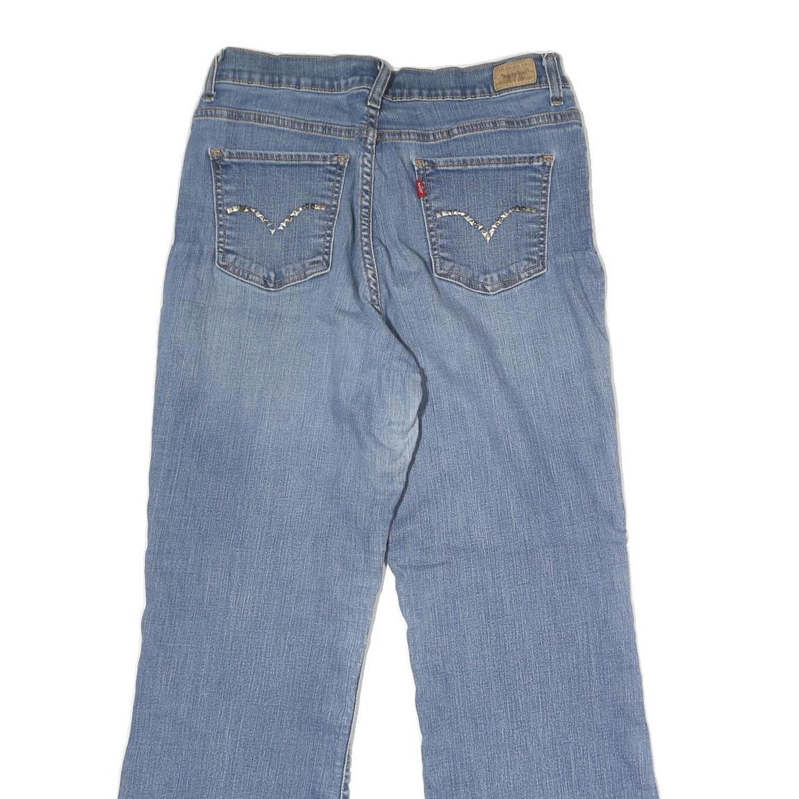LEVI'S Womens Regular Blue Denim Medium Wash Jeans W28 L28 Classic Straight