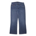 TOMMY HILFIGER Womens Relaxed Blue Denim Medium Wash W28 L26 Casual Comfort Zip