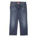 BOSS Mens Jeans Blue Regular Straight Stone Wash W36 L27