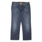 BOSS Mens Jeans Blue Regular Straight Stone Wash W36 L27
