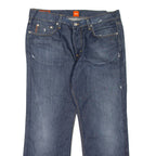 BOSS Mens Jeans Blue Regular Straight Stone Wash W36 L27