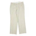 DEL TARTO Womens Wool Blend Beige Regular Leg Zip Trousers W32 L30 Classic