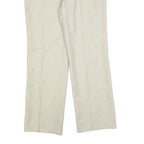 DEL TARTO Womens Wool Blend Beige Regular Leg Zip Trousers W32 L30 Classic