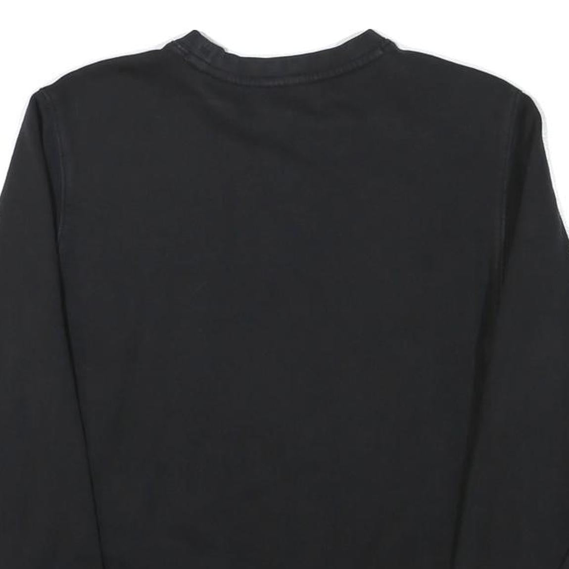 CHAMPION Mens Black Crew Neck S Sweatshirt Cotton Blend Logo Print