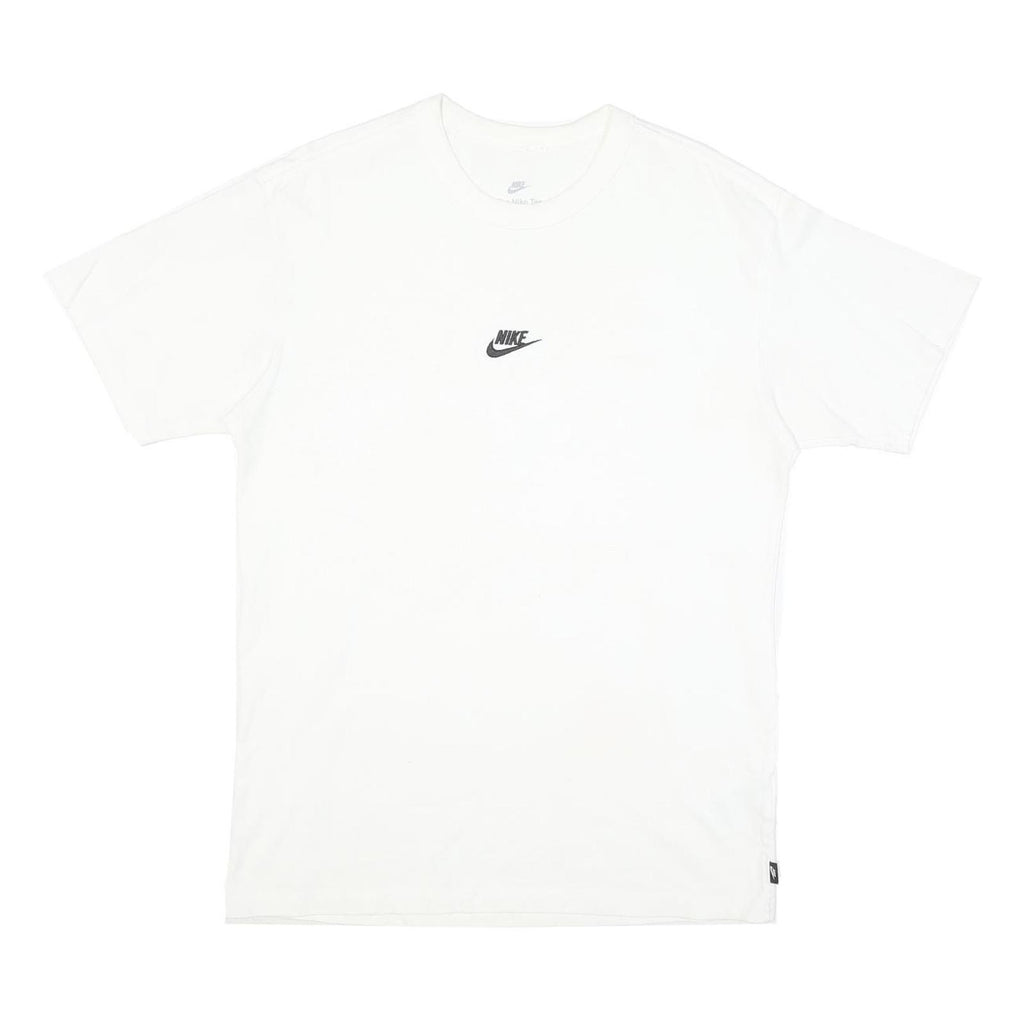NIKE Mens White S Logo T-Shirt S Short Sleeve Crew Neck Classic Cotton Blend
