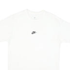 NIKE Mens White S Logo T-Shirt S Short Sleeve Crew Neck Classic Cotton Blend