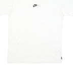 NIKE Mens White S Logo T-Shirt S Short Sleeve Crew Neck Classic Cotton Blend