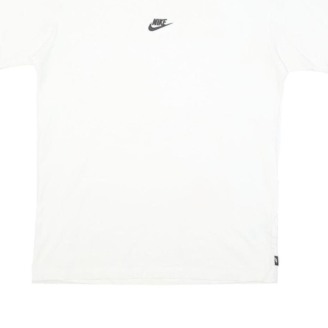 NIKE Mens White S Logo T-Shirt S Short Sleeve Crew Neck Classic Cotton Blend