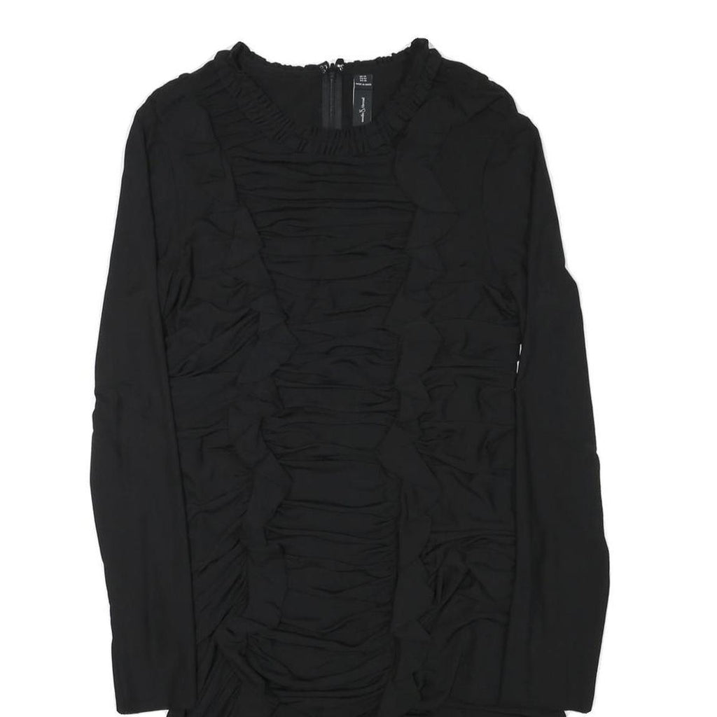 NEEDLE & THREAD Womens Black Bodycon Polyester Blend Long Sleeve Knee Length UK