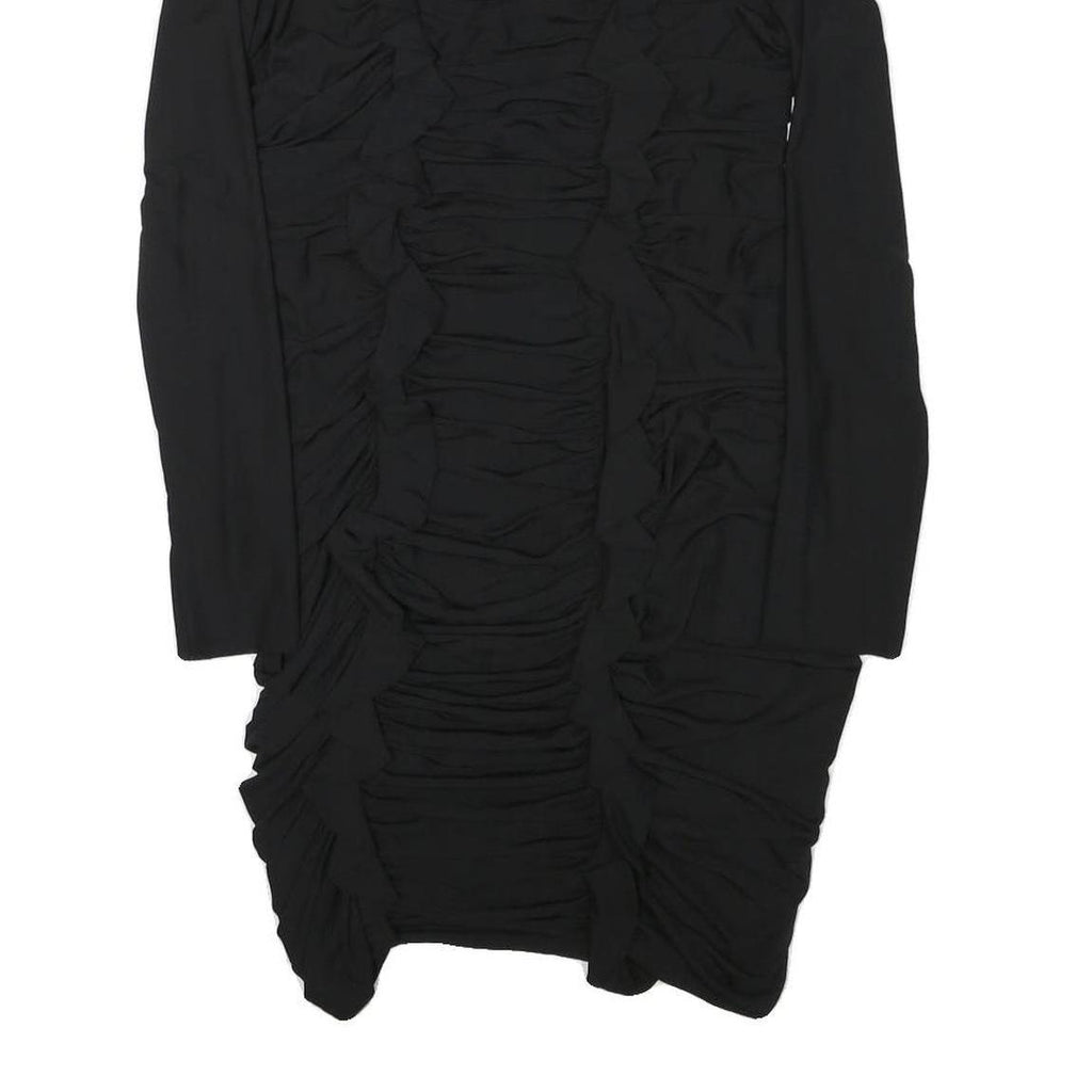 NEEDLE & THREAD Womens Black Bodycon Polyester Blend Long Sleeve Knee Length UK