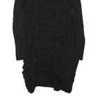 NEEDLE & THREAD Womens Black Bodycon Polyester Blend Long Sleeve Knee Length UK