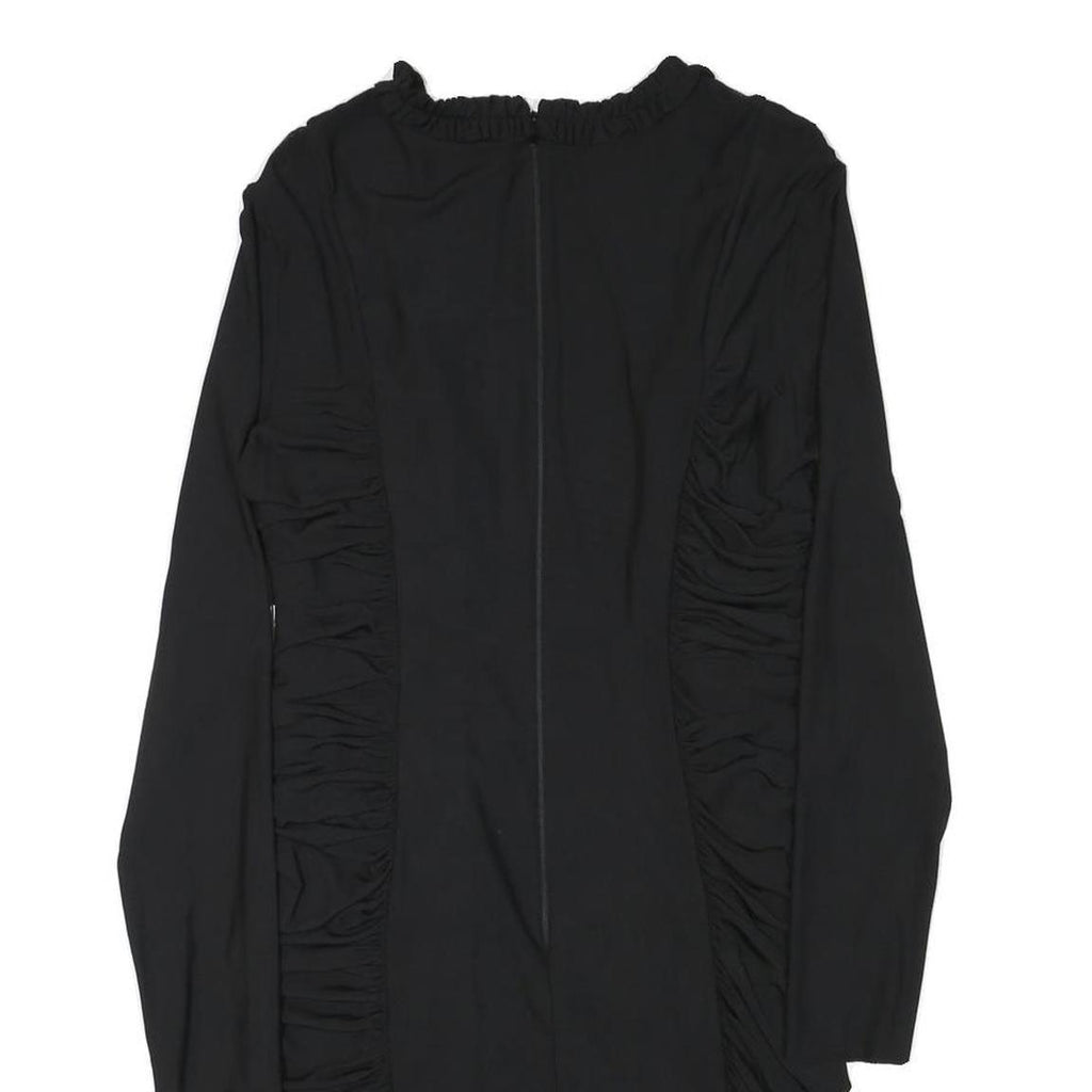 NEEDLE & THREAD Womens Black Bodycon Polyester Blend Long Sleeve Knee Length UK