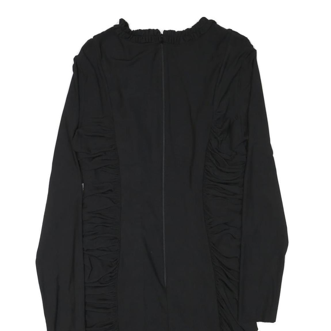 NEEDLE & THREAD Womens Black Bodycon Polyester Blend Long Sleeve Knee Length UK