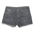 LEVI'S Womens Denim Grey Casual Cut-Off Shorts L W33 Frayed Hem 5 Pocket