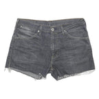 LEVI'S Womens Denim Grey Casual Cut-Off Shorts L W33 Frayed Hem 5 Pocket