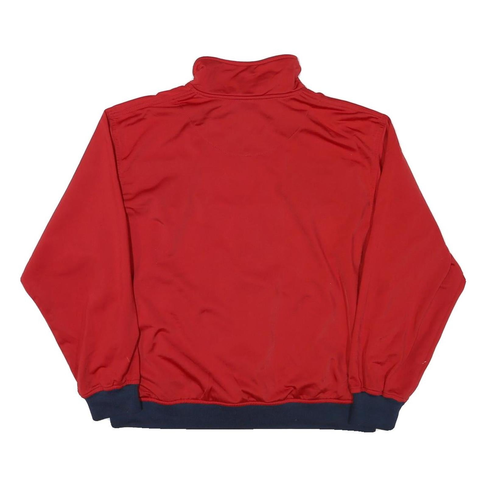 WILSON Mens Red & Navy Zip Jacket L Polyester Blend Plain Sport Casual