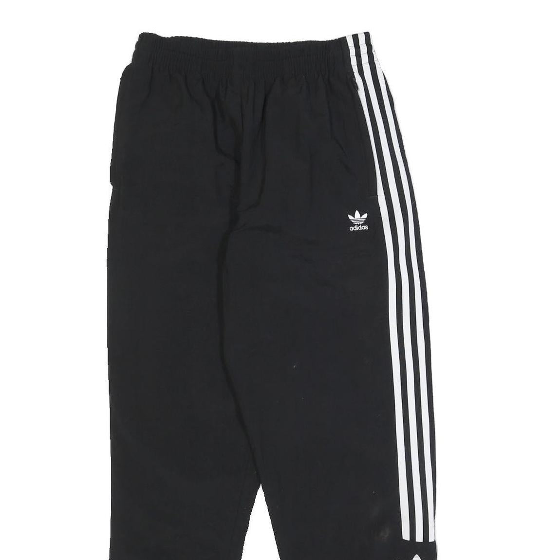 ADIDAS Womens Joggers Black & White Regular Slim Tapered UK 12 W26 L28
