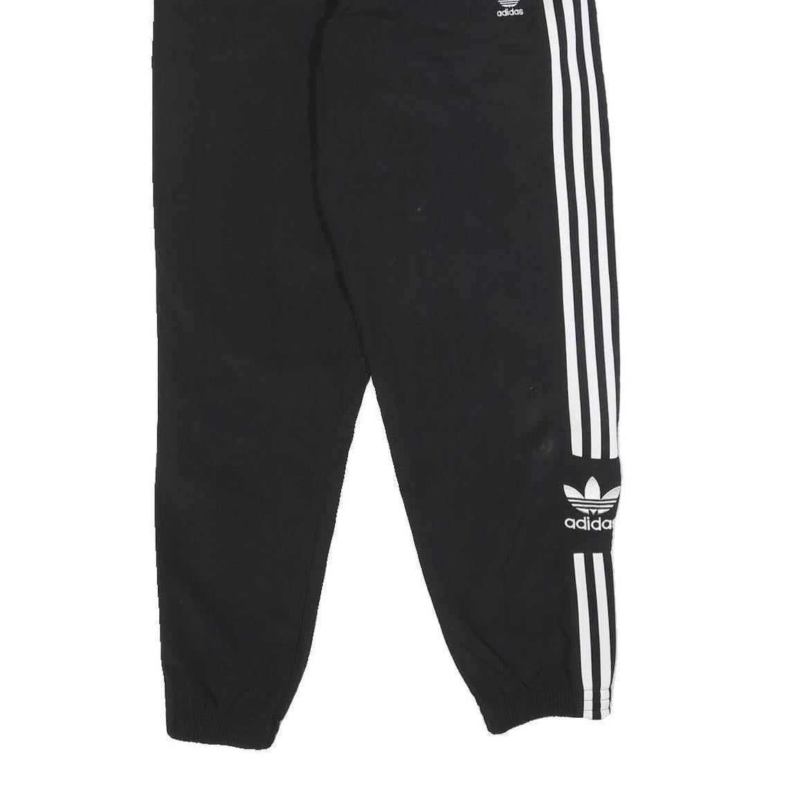ADIDAS Womens Joggers Black & White Regular Slim Tapered UK 12 W26 L28