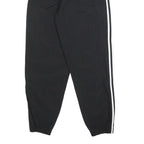 ADIDAS Womens Joggers Black & White Regular Slim Tapered UK 12 W26 L28
