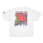 Mens White Dale Jr 88 Graphic T-Shirt XL Short Sleeve Crew Neck Racing