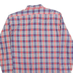 CONTE Mens Blue & Red Plaid Shirt L Cotton Blend Casual Long Sleeve Button