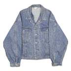 ESPRIT JEANS Mens Blue Denim Jacket M Cotton Button Closure Classic Casual