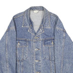 ESPRIT JEANS Mens Blue Denim Jacket M Cotton Button Closure Classic Casual