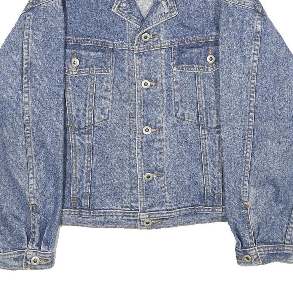 ESPRIT JEANS Mens Blue Denim Jacket M Cotton Button Closure Classic Casual