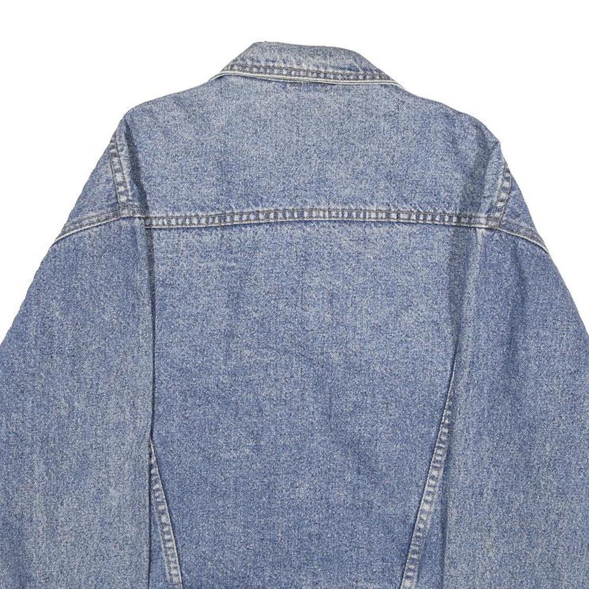 ESPRIT JEANS Mens Blue Denim Jacket M Cotton Button Closure Classic Casual