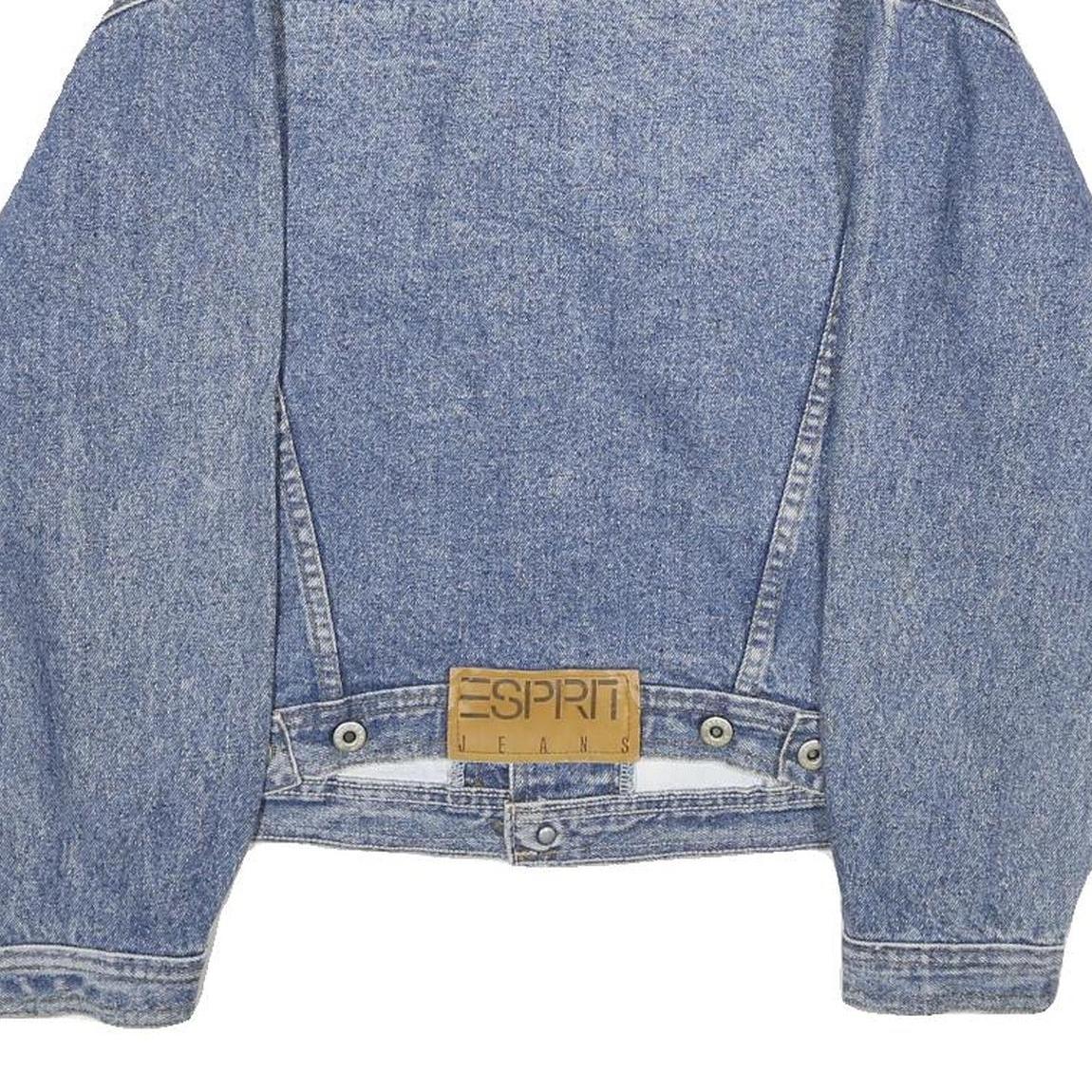 ESPRIT JEANS Mens Blue Denim Jacket M Cotton Button Closure Classic Casual