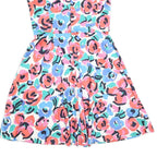 TOMMY HILFIGER Womens White Floral Cotton Blend Day Dress Sleeveless S Summer