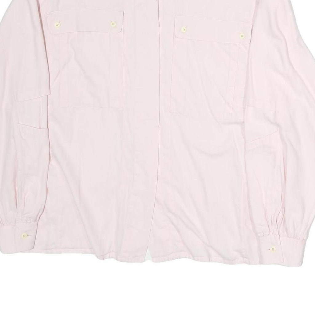 JOBIS Mens Pink Cotton Blend Shirt XL Button Long Sleeve Casual Workwear