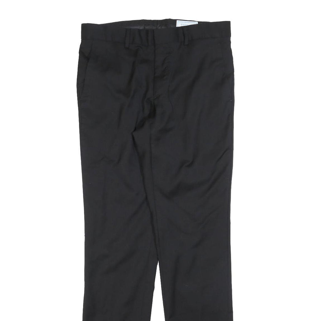 VERSACE FOR H&M Womens Wool Black Slim Straight Trousers W30 L32 Formal