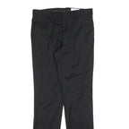 VERSACE FOR H&M Womens Wool Black Slim Straight Trousers W30 L32 Formal